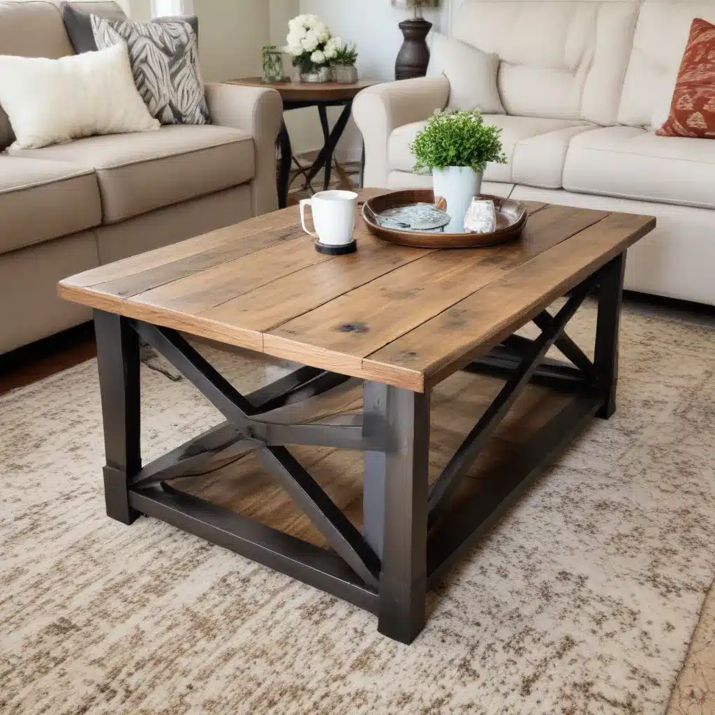 Build a Rustic X-Base Coffee Table from Scratch Materials