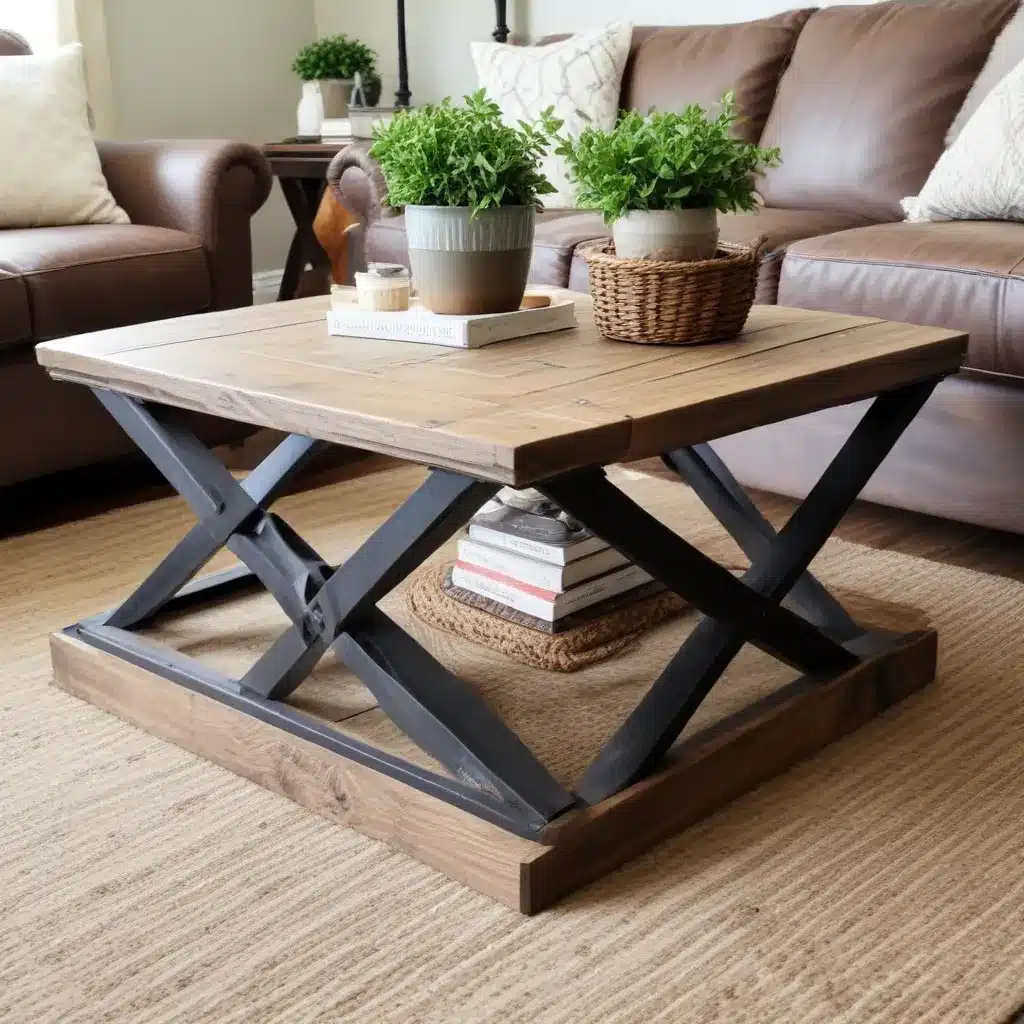 Craft a Rustic X-Base Coffee Table from Scratch