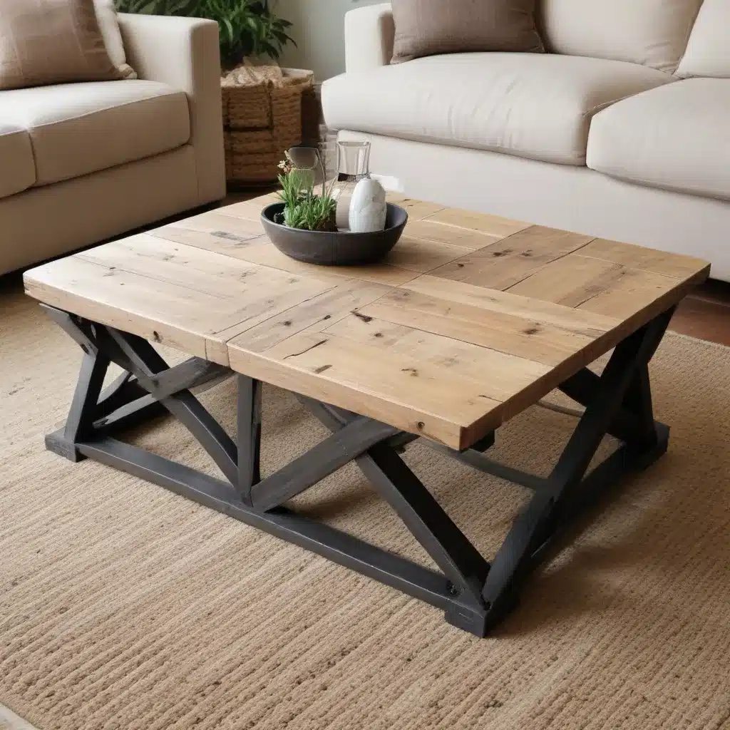 Craft a Rustic X-Base Coffee Table from Scratch Materials