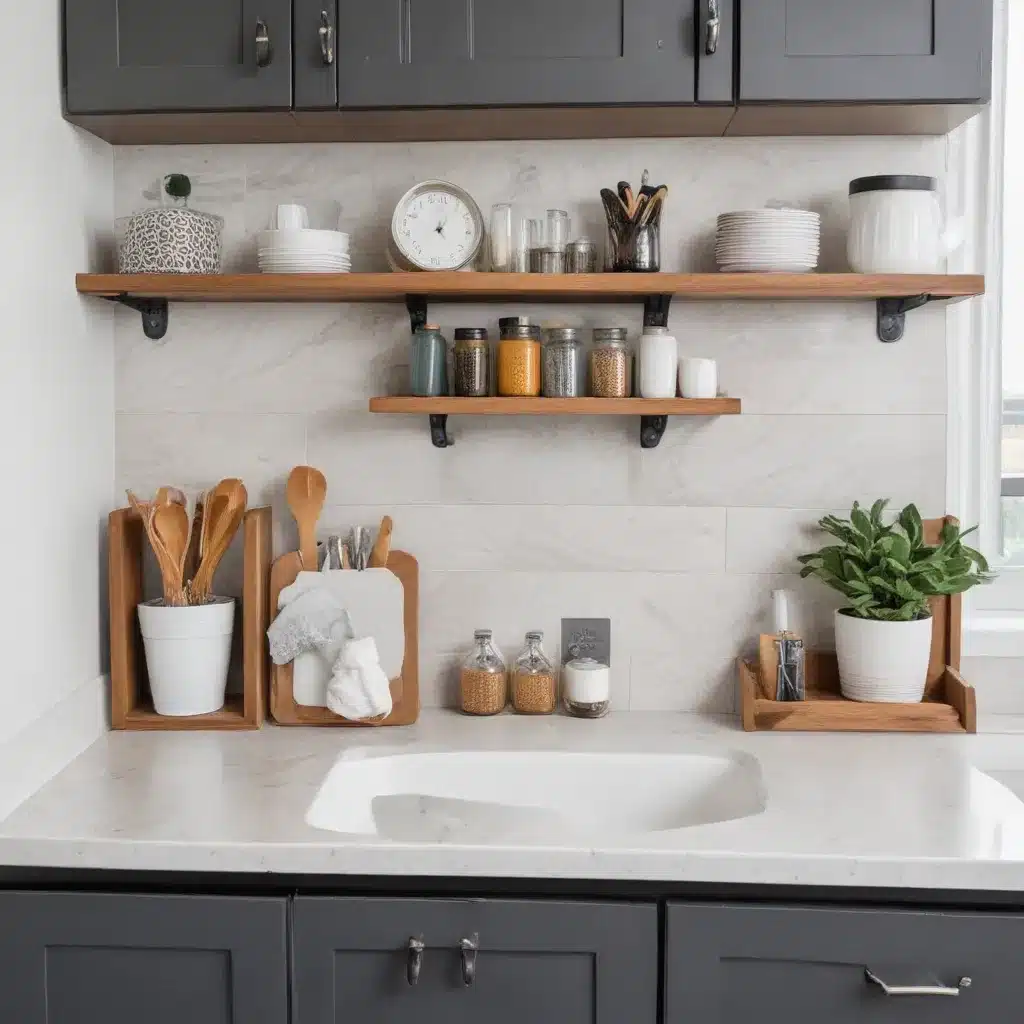 Declutter Countertops with Wall-Mounted Storage