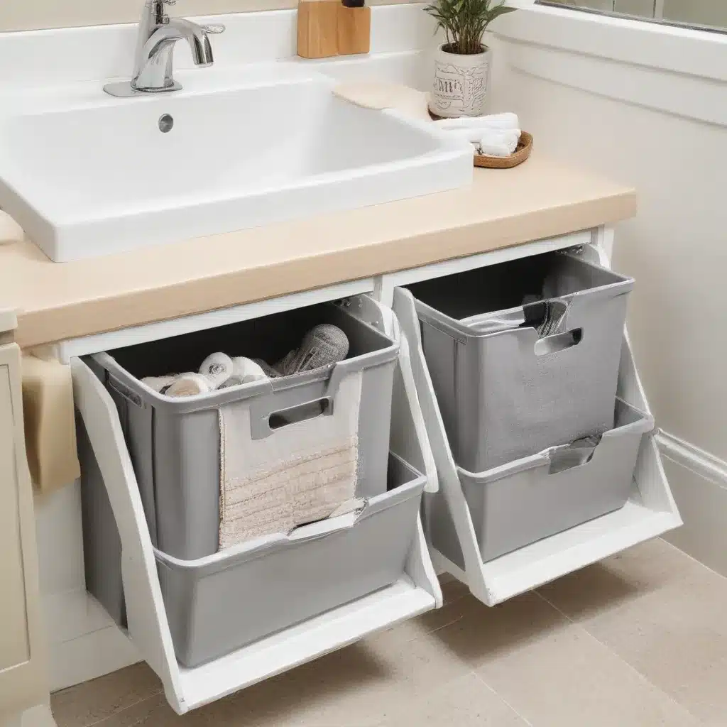 Declutter Your Bath With Stackable Storage Bins