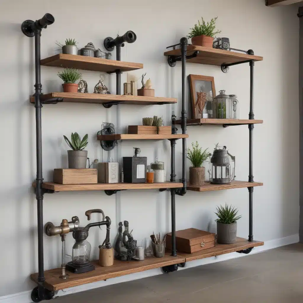 Industrial Pipe Shelving Systems for Edgy Style