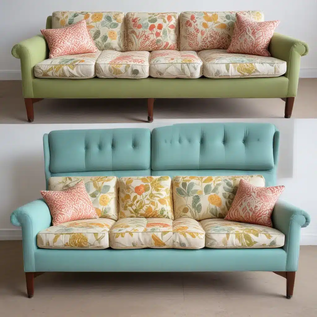 Refreshing Dated Sofas with Creative Reupholstering