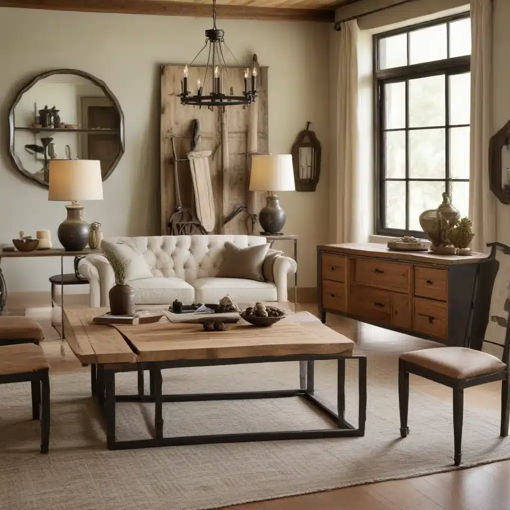 Rustic Allure: Artisanal Wood and Metal Furnishings