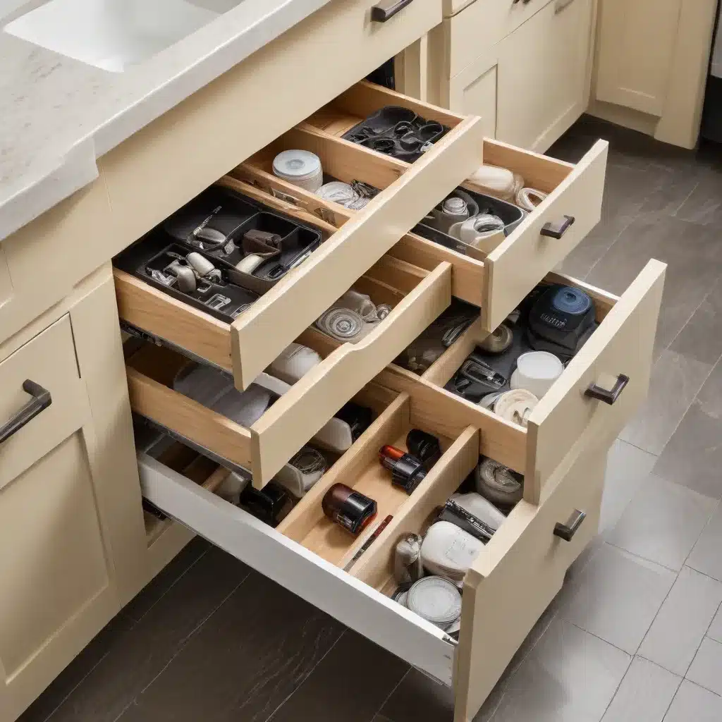 Slide-Out Storage Maximizes Space Under Vanities