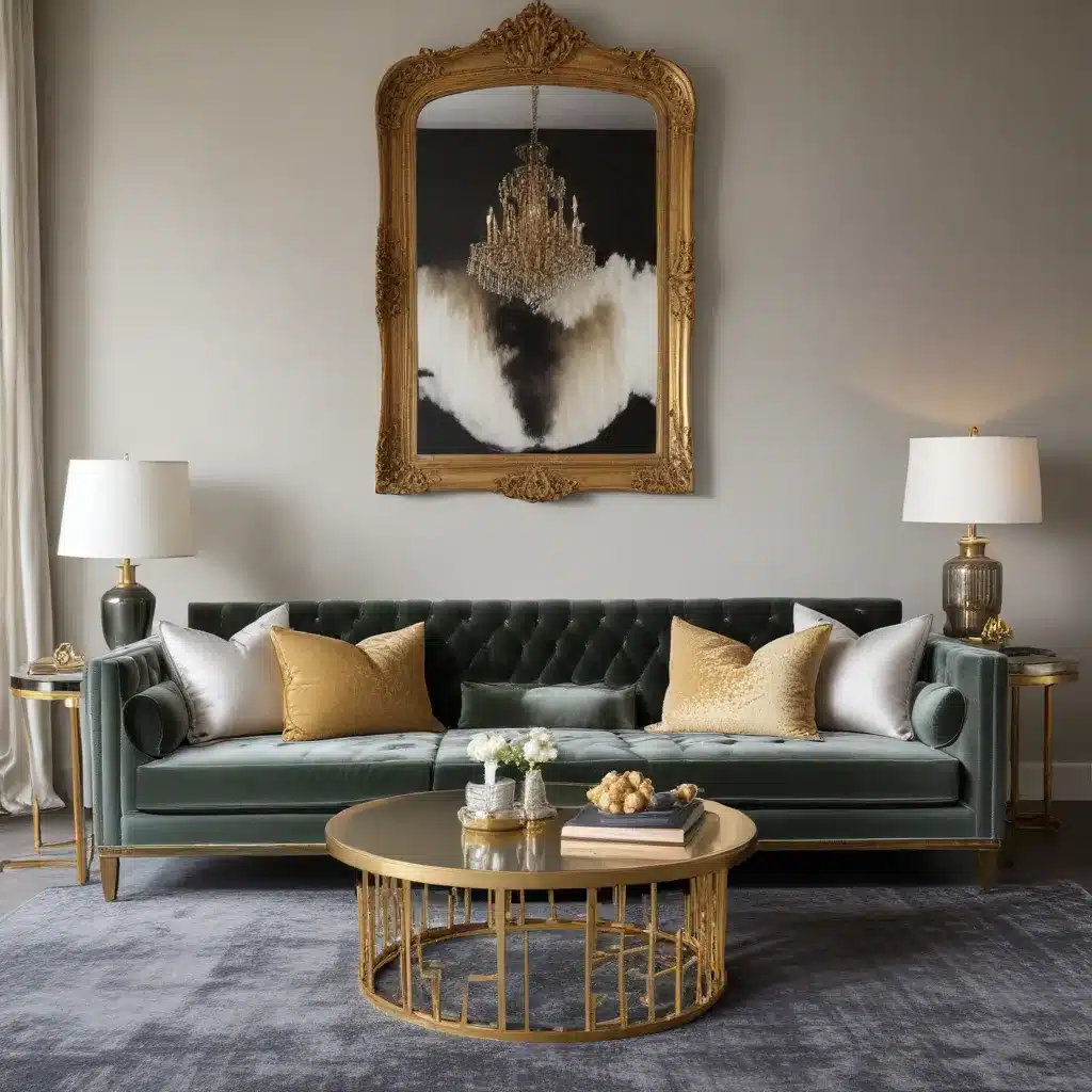 Sofa Spectacular: Luxe Layering – Velvet, Satin, and Metallic Finishes