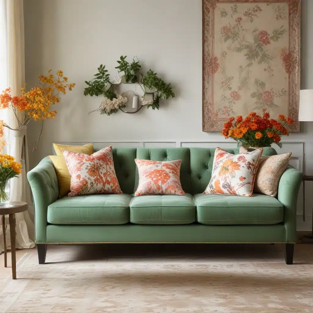 Sofa Spectacular: Transitioning Florals from Spring to Fall