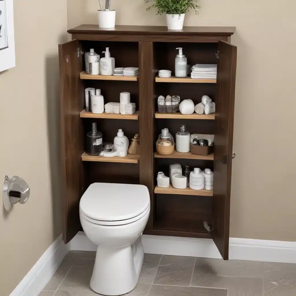 Utilize Wasted Space Behind Toilets for Extra Storage