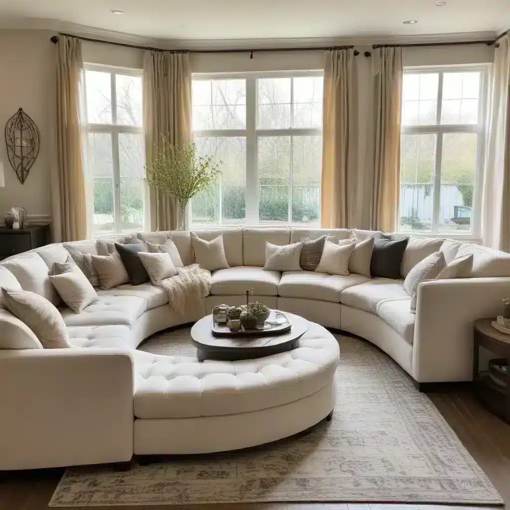 Bring the Family Together on a Comfortable and Sophisticated U-Shaped Couch Centerpiece