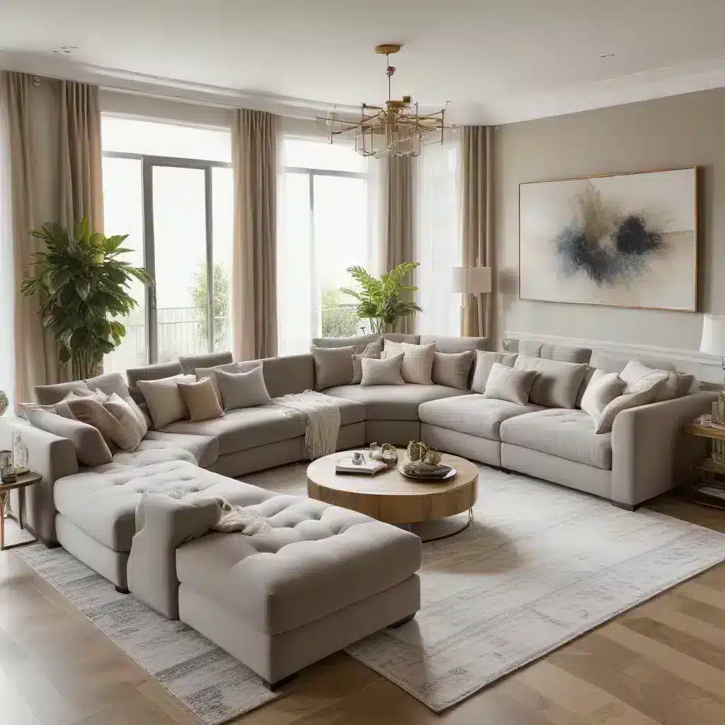 Bring the Family Together on a Comfortable and Sophisticated U-Shaped Couch as the Captivating Centerpiece of Your Living Room