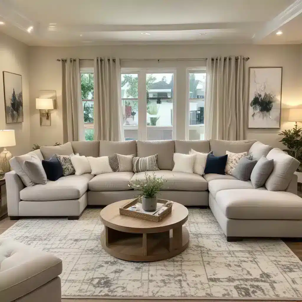 Bring the Family Together on a Comfortable and Sophisticated U-Shaped Couch as the Focal Point of Your Living Room Design