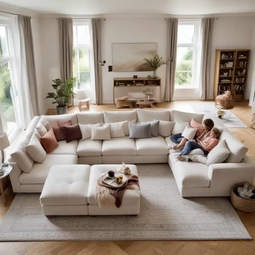 Bring the Family Together on a Plush U-Shaped Sofa