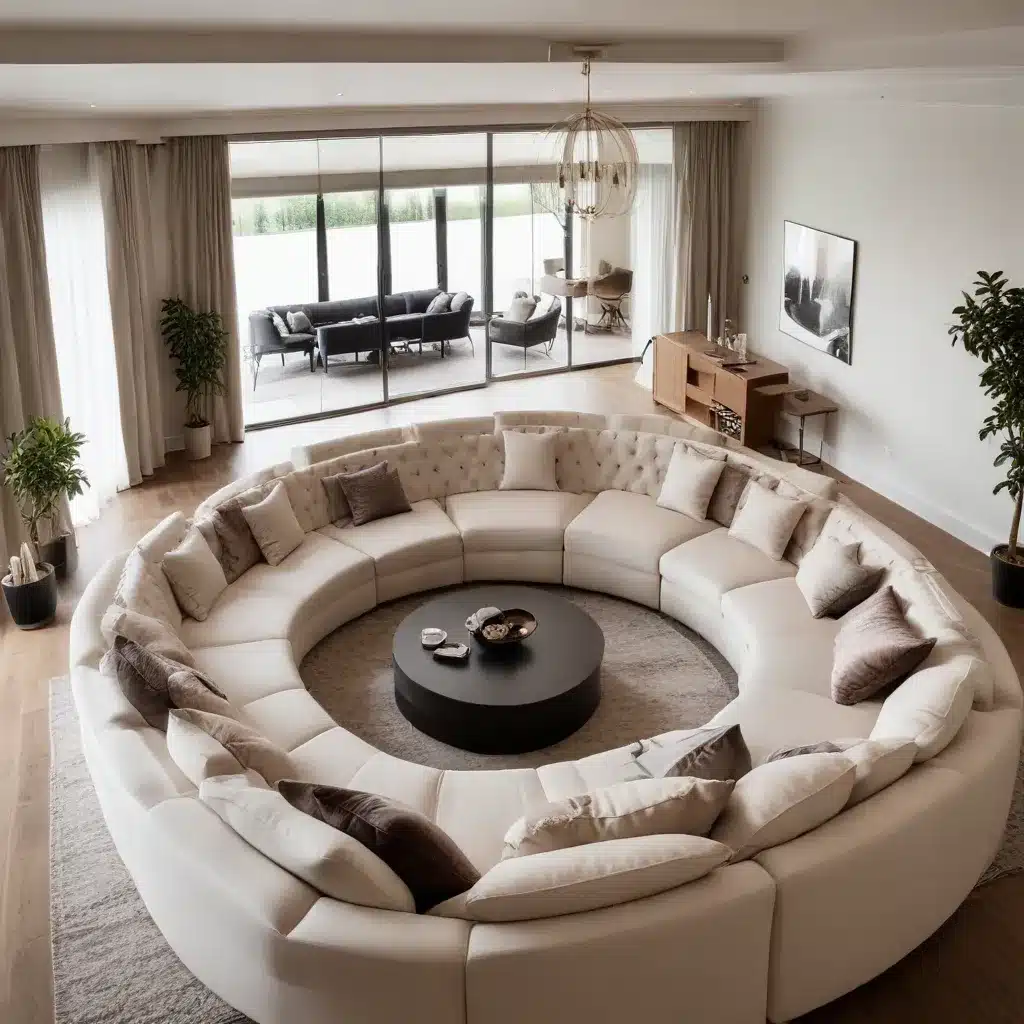 Curl Up and Unwind on a Luxurious U-Shaped Couch