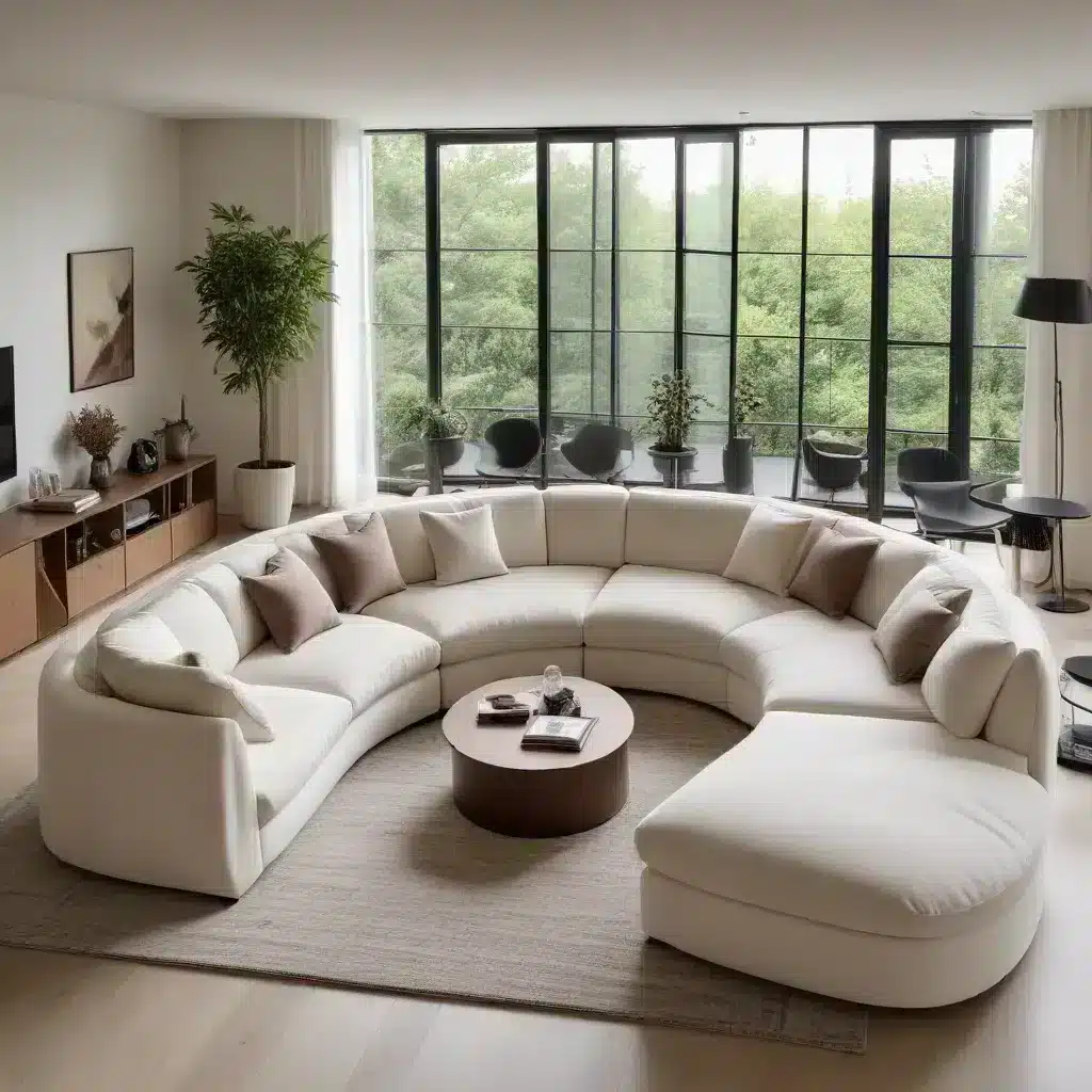 Curve Your Way to Comfort and Conversation with a Plush U-Shaped Sofa