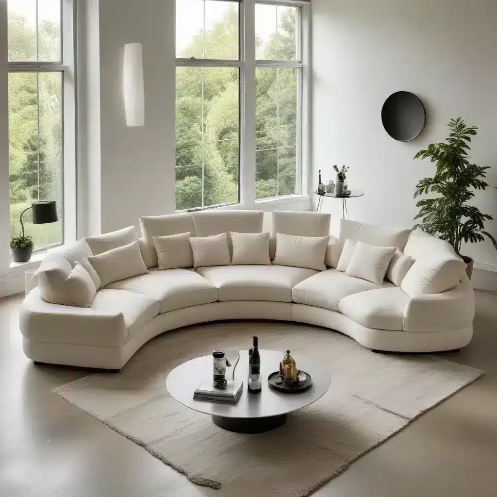 Curve Your Way to Comfort and Conversation with a Plush U-Sofa