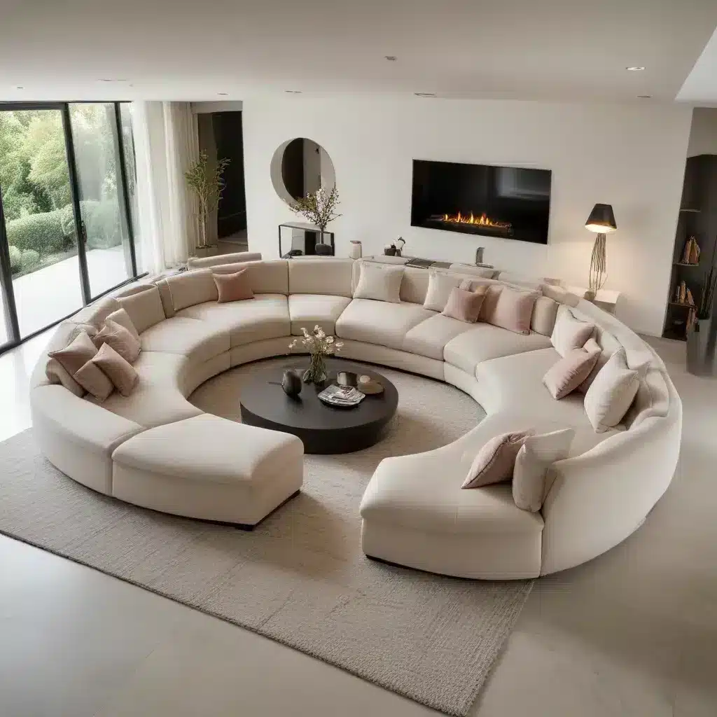 Curve Your Way to Comfort and Conversation with a Plush and Inviting U-Shaped Sofa