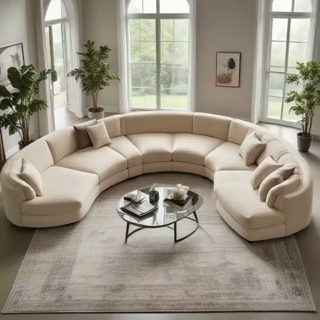 Curve Your Way to Comfort and Conversation with a Plush and Inviting U-Shaped Sofa Piece
