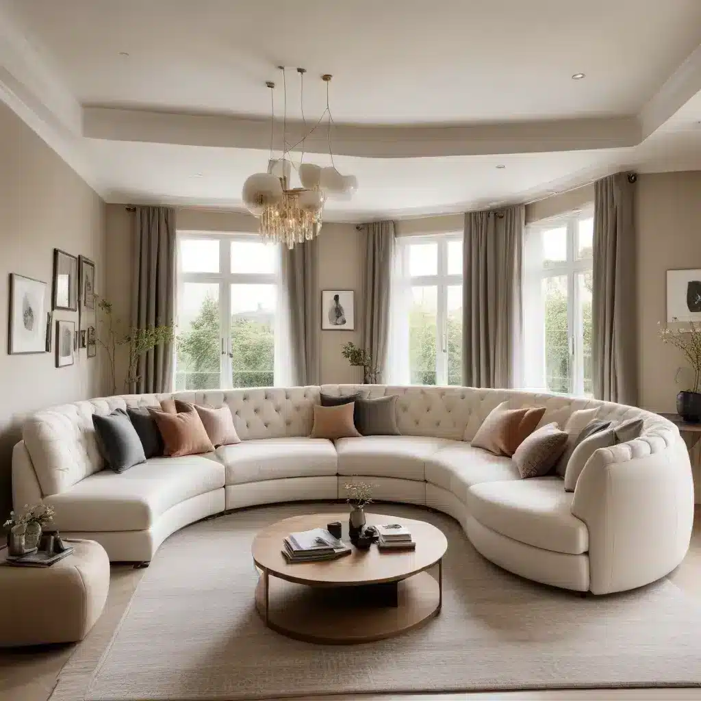 Curve Your Way to a Cozy Retreat with a Luxurious U-Shaped Sofa in Your Intimate Living Area