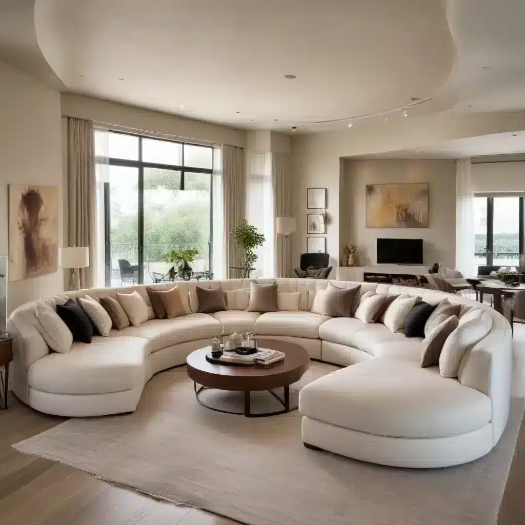 Curve Your Way to a Cozy Retreat with a Luxurious and Inviting U-Shaped Sofa Design