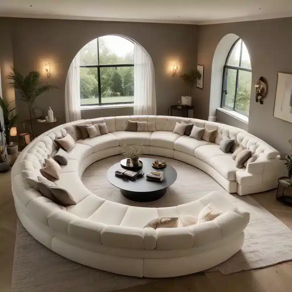 Curve Your Way to the Ultimate Relaxation Spot with a Luxurious U-Shaped Sofa in Your Personal Sanctuary at Home