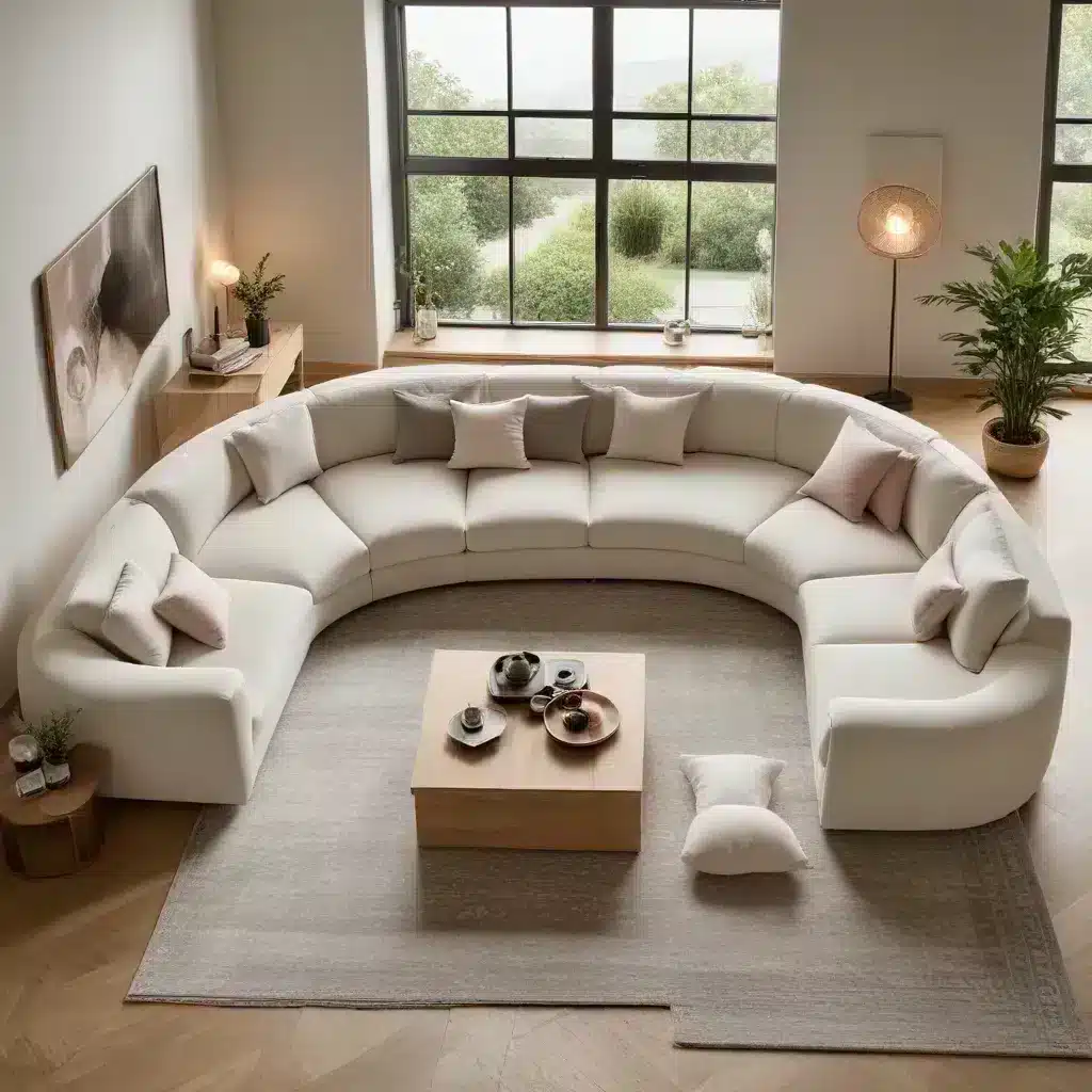 Curve Your Way to the Ultimate Relaxation Spot with a Luxurious and Supportive U-Shaped Sofa in Your Personal Sanctuary