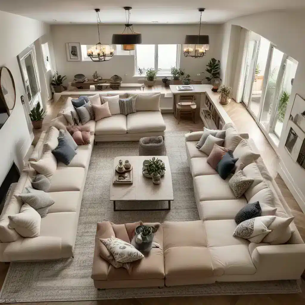 Customize Your Cozy Gathering Area with a Versatile and Stylish U-Shaped Sofa Arrangement for Maximum Functionality Comfort and Style