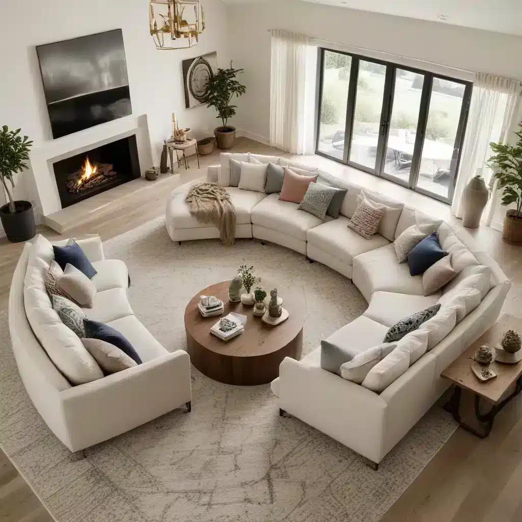 Customize Your Cozy Gathering Area with a Versatile and Stylish U-Shaped Sofa Arrangement for Maximum Functionality and Style