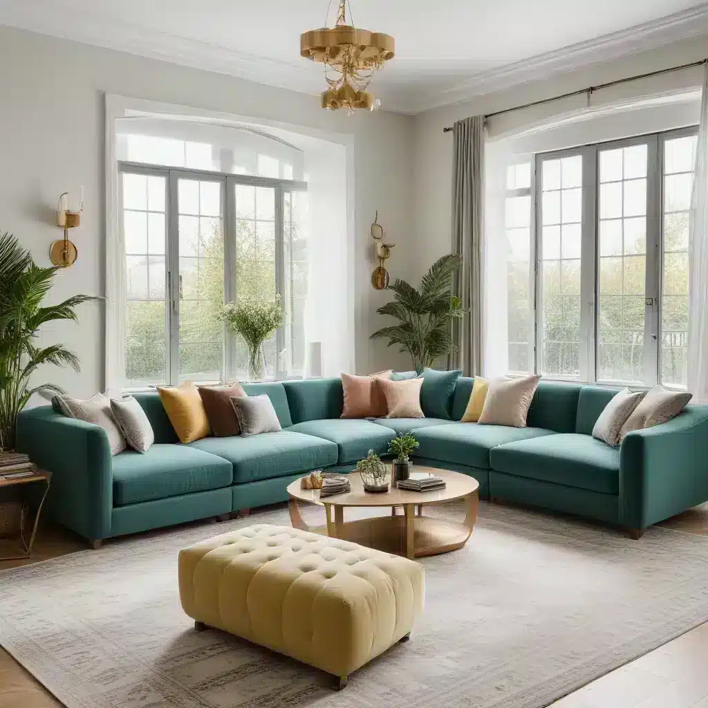 Elevate Your Living Room with a Elegant U-Shaped Sofa as a Bold Statement Piece in Your Curated Home Interior