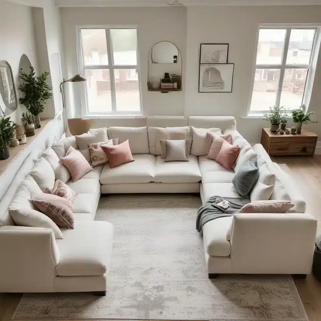 Elevate Your Living Room with a Stunning and Sophisticated U-Shaped Sofa as a Focal Point