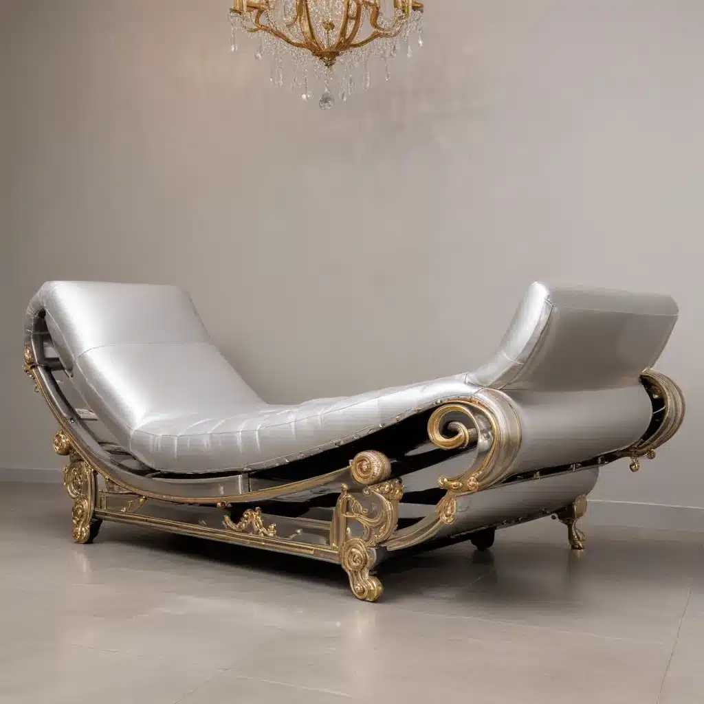 Elevating Chaise Longues with Radiant Metallic Accents