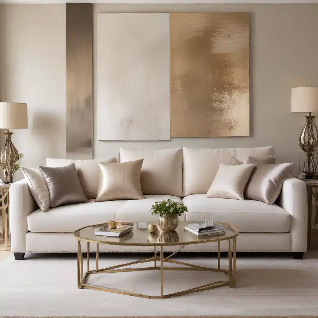 Elevating Neutral Palettes How Metallic Accents Refine Modern Sofa Designs