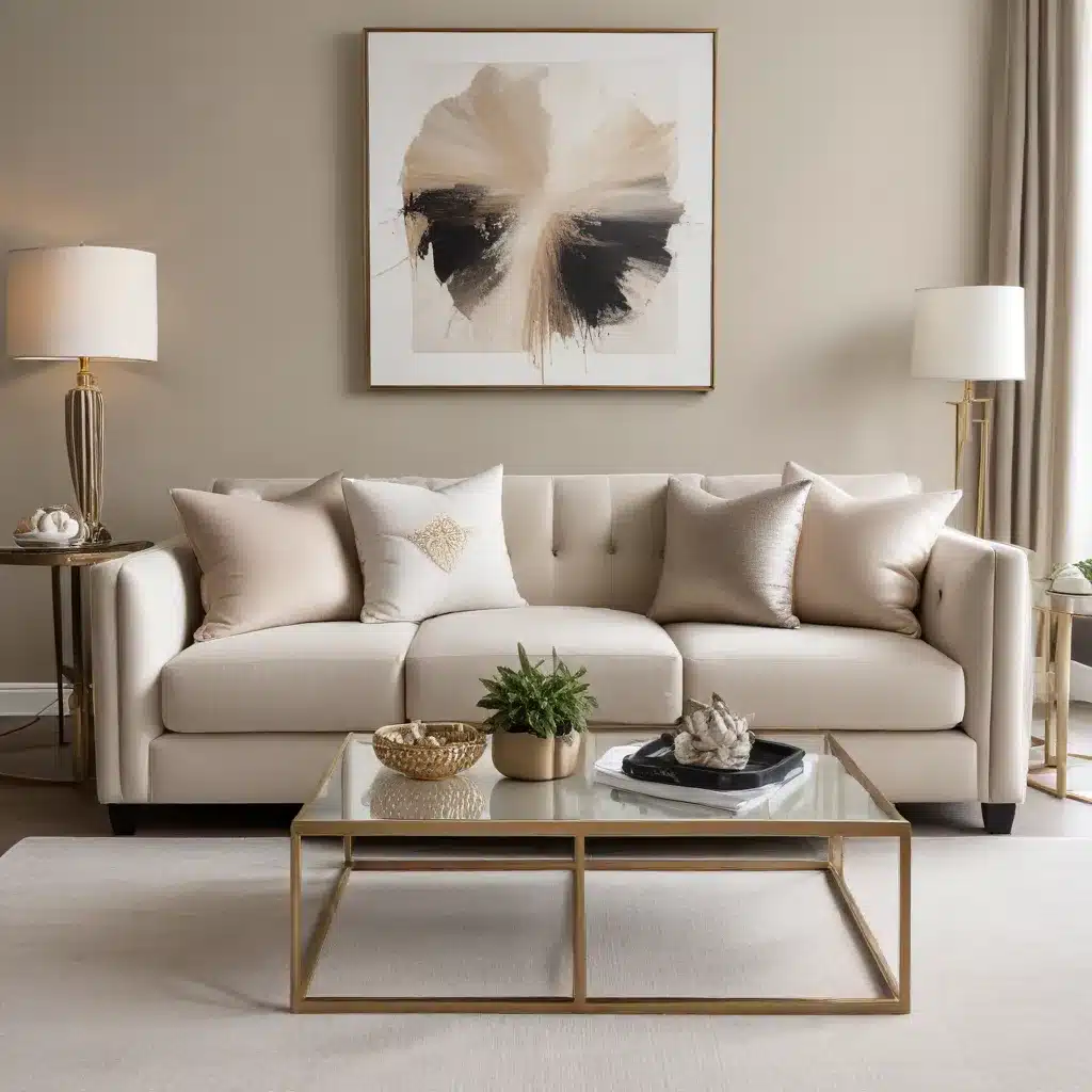 Elevating Neutral Palettes Metallic Accents for Modern Sofa Sophistication