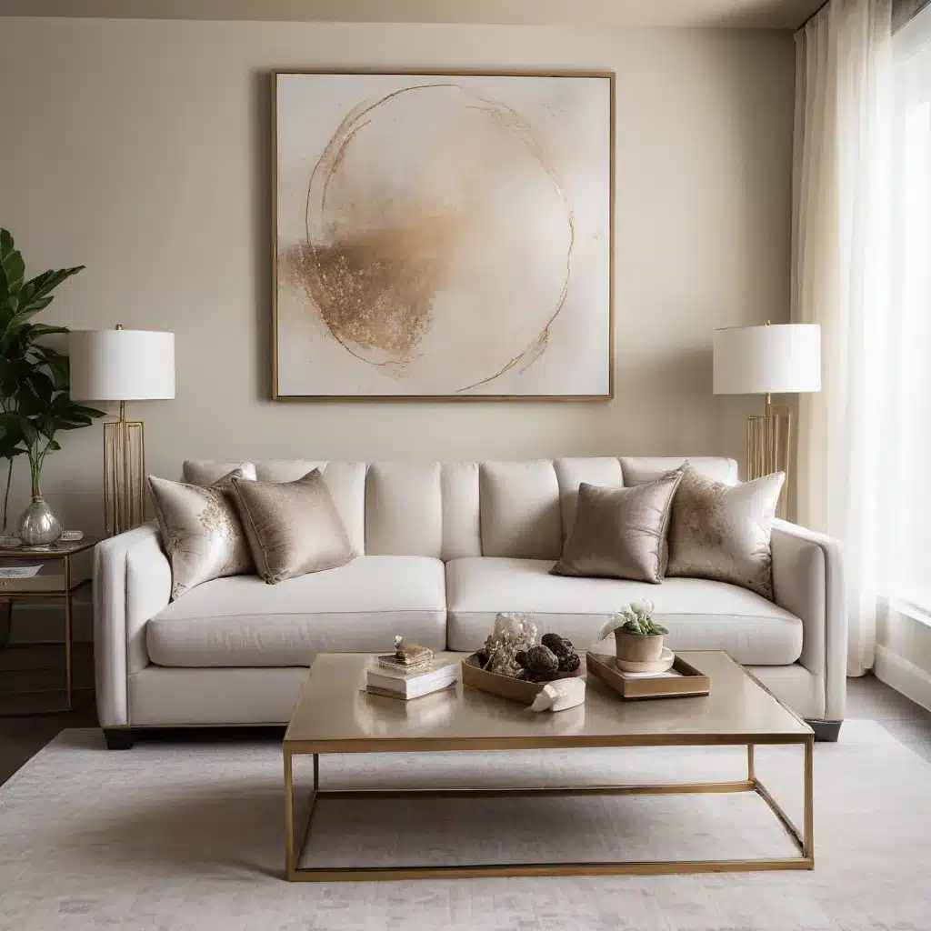 Elevating Neutral Palettes with Metallic Accents Modern Sofa Sophistication