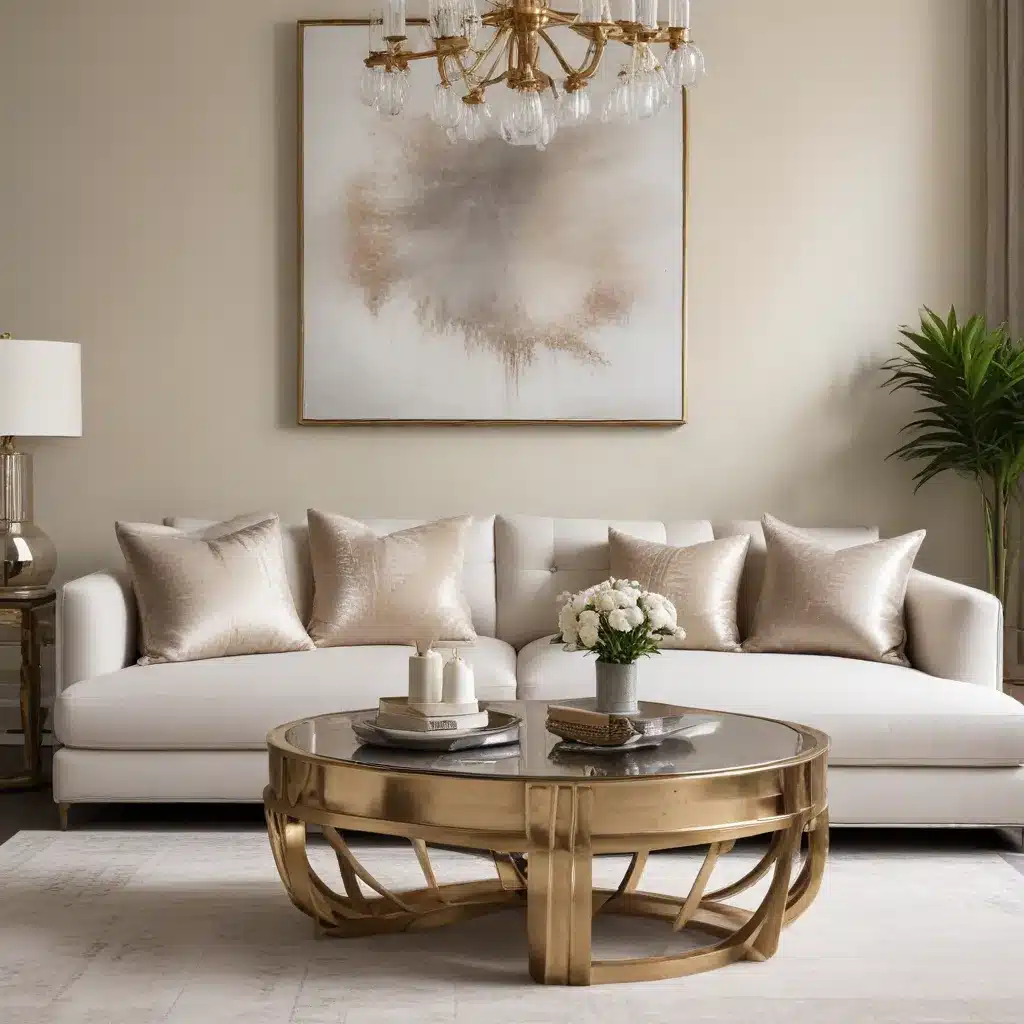 Elevating Neutral Palettes with Metallic Accents Refined Modern Sofa Sophistication