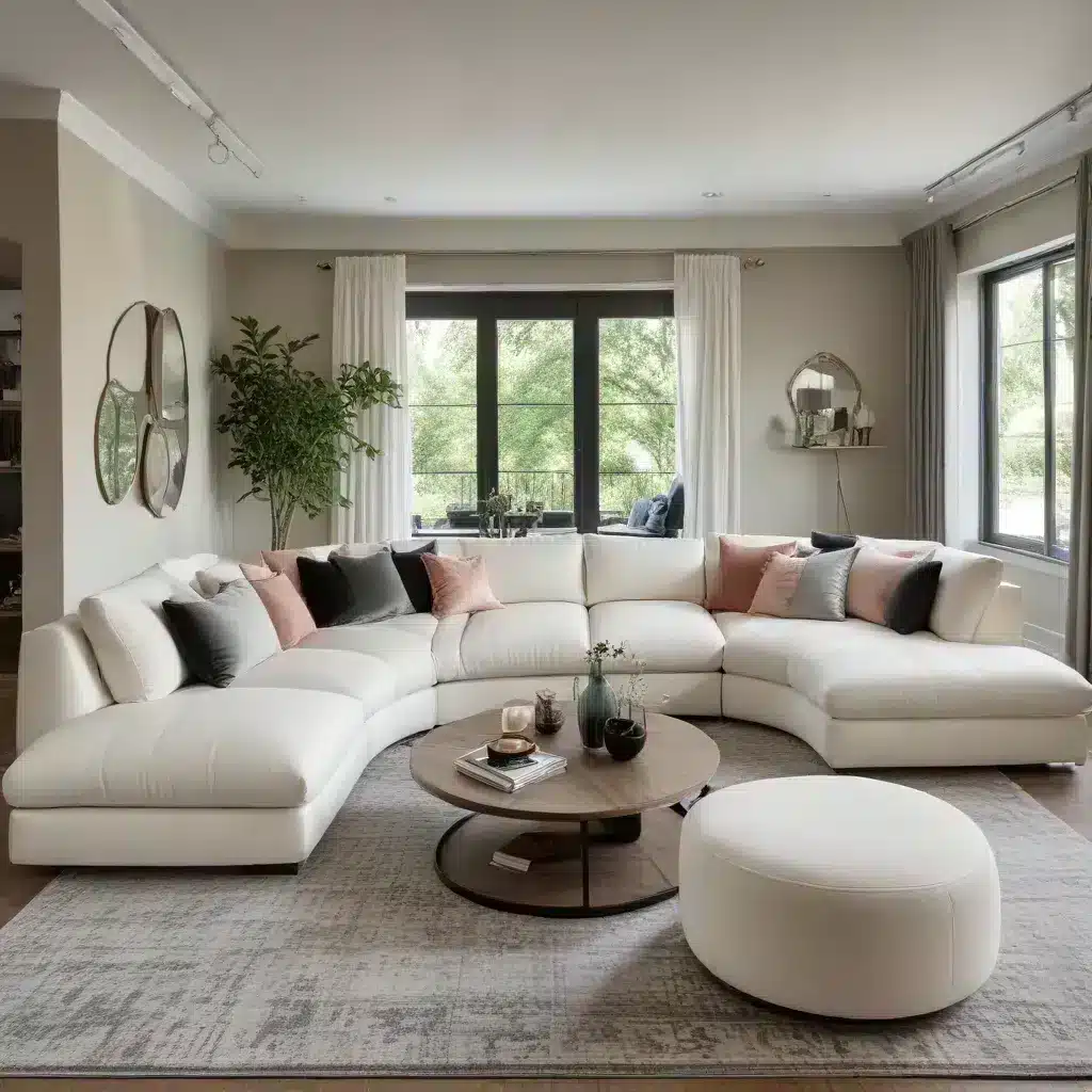 Embrace the Curve Enhancing Your Living Space with a Stylish and Functional U-Shaped Sofa as a Captivating Centerpiece