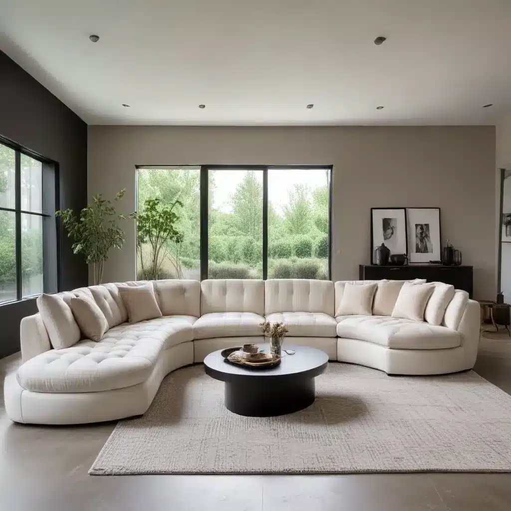 Embrace the Curve Enhancing Your Living Space with a Stylish and Functional U-Shaped Sofa as a Captivating and Stunning Centerpiece