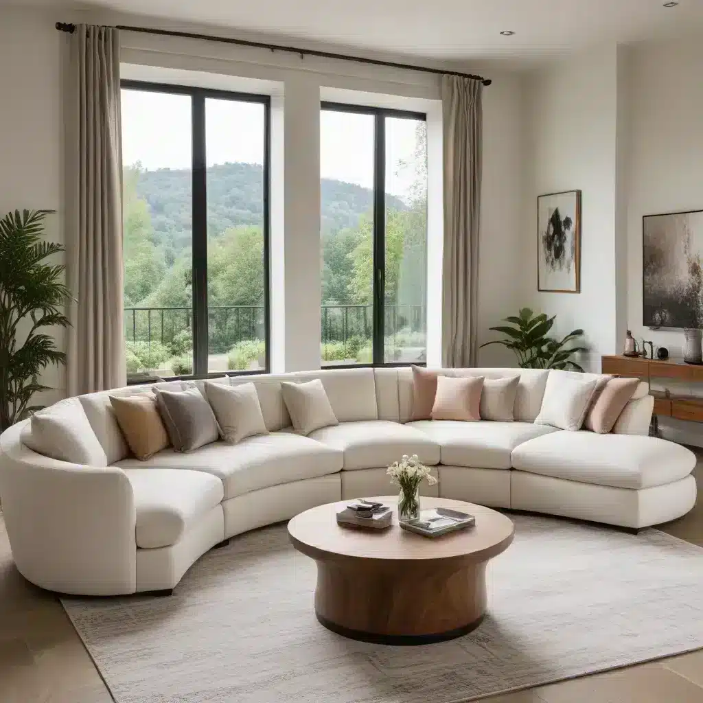 Embrace the Curve Enhancing Your Living Space with a Stylish and Functional U-Shaped Sofa as a Stunning Centerpiece