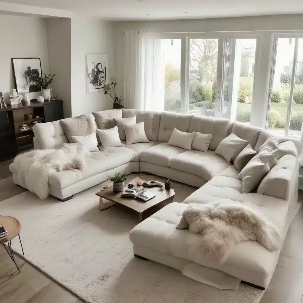 Enhance Your Homes Coziness with a Plush and Inviting U-Shaped Sofa Solution for Any Space