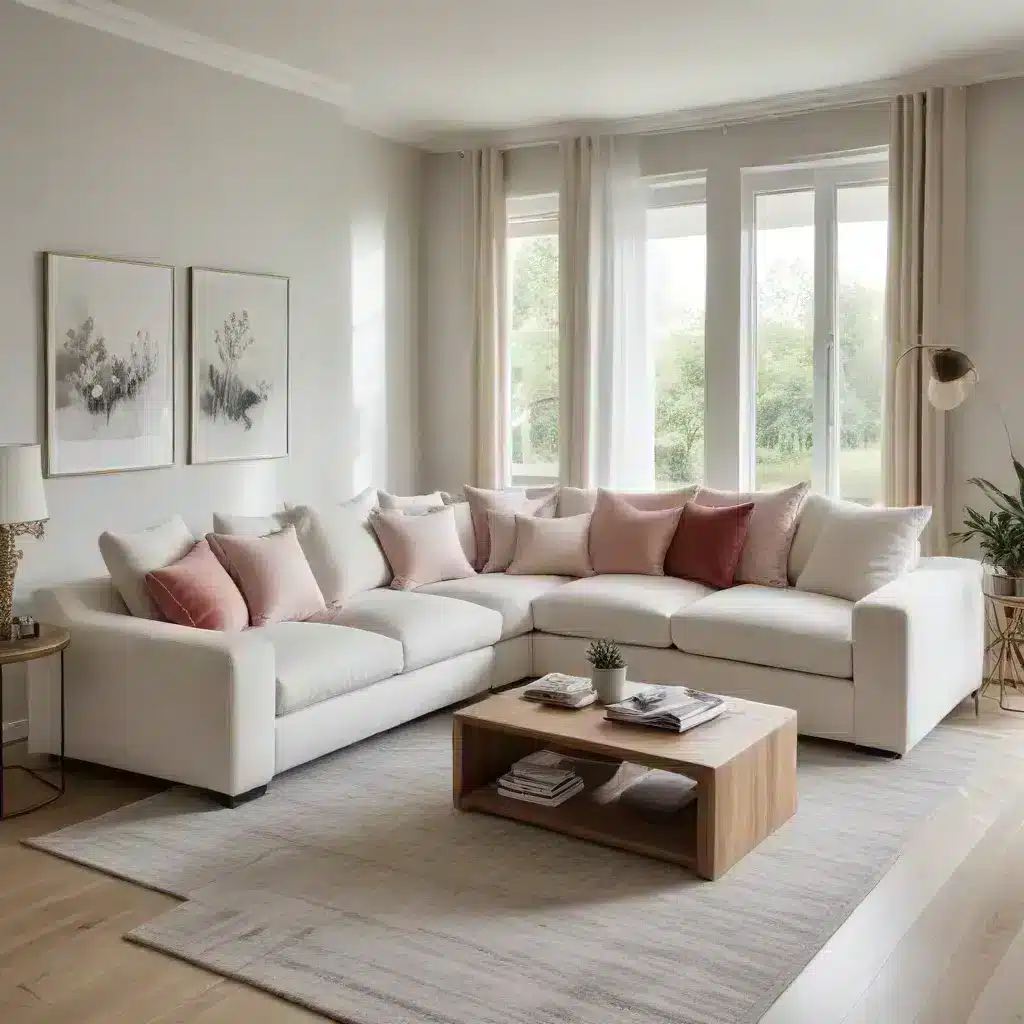 Enhance Your Homes Coziness with a Plush and Inviting U-Shaped Sofa as a Focal Point