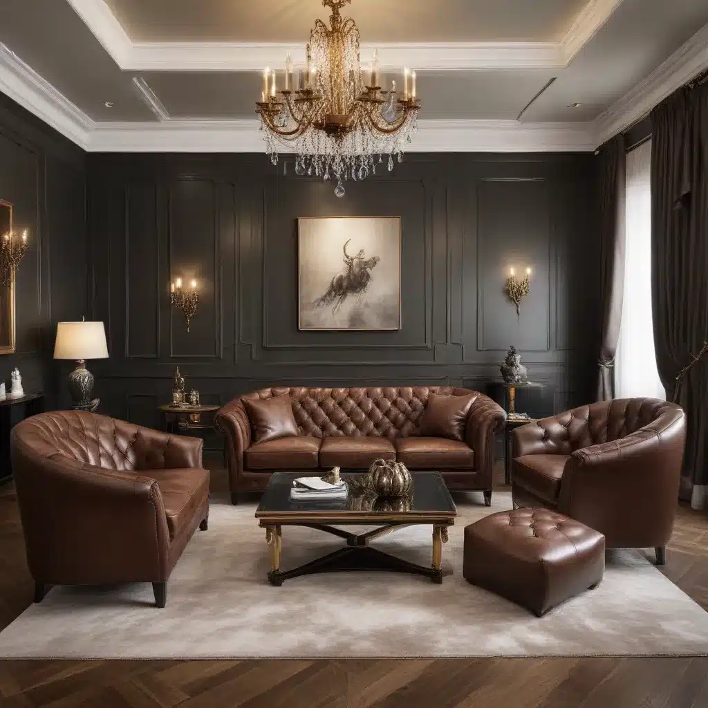 Lavish Leather Luxury for an Elegant Living Room