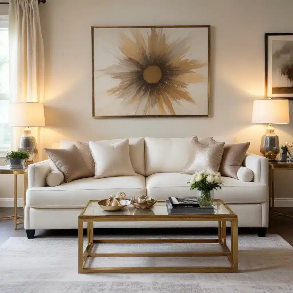Metallic Accents Elevate Neutral Sofa Palettes for Refined Modern Style