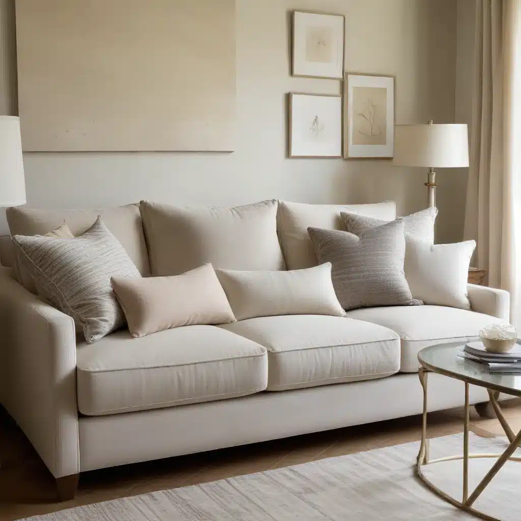 Multi-Tonal Fabrics Add Depth and Dimension to Neutral Sofa Palettes