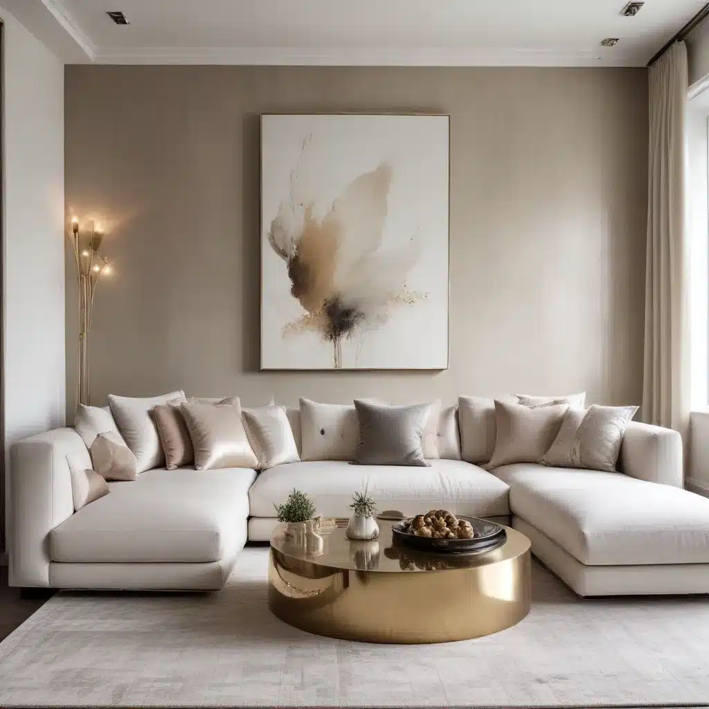 Neutral Palettes Metallic Accents Elevating Modern Sofa Style