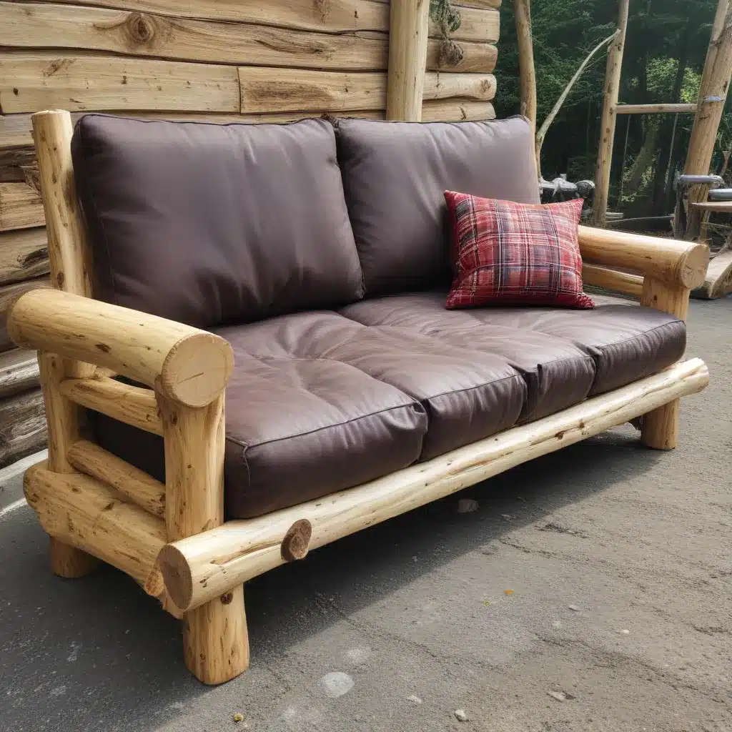 Rustic Charm Crafting a Handmade Log Sofa