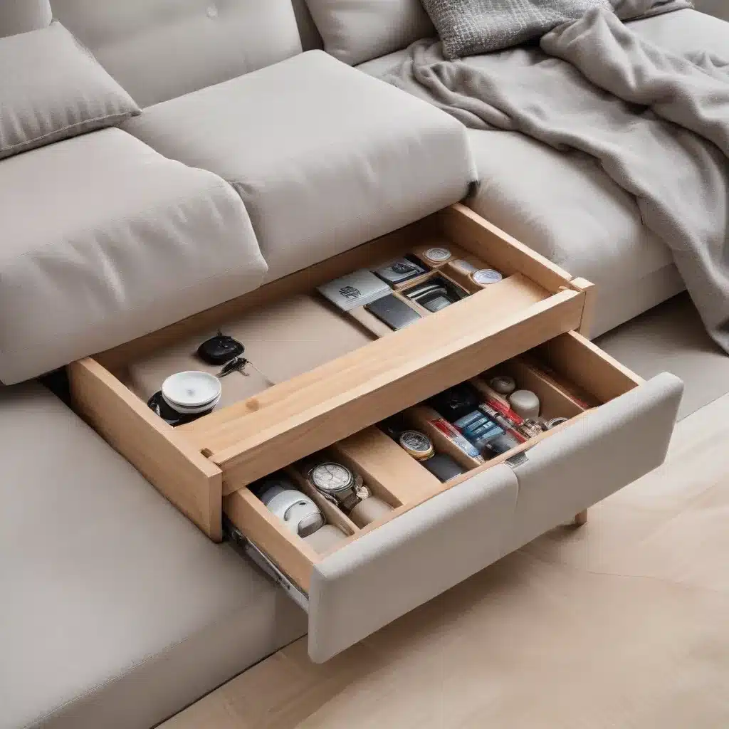 Seamlessly Integrated Secret Storage Solutions within Sofa Designs