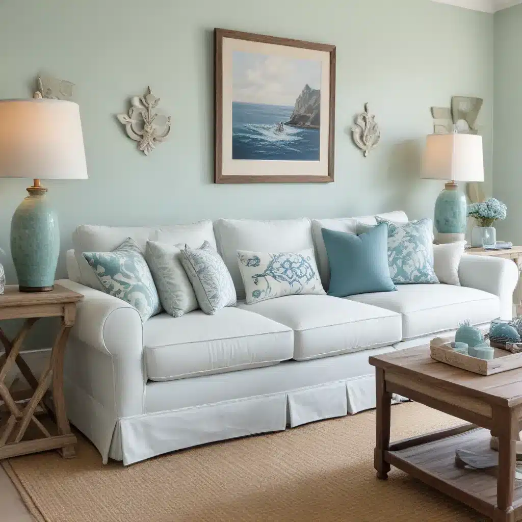 Sofa Spectacular Coastal Chic  Soothing Oceanic Hues and Motifs