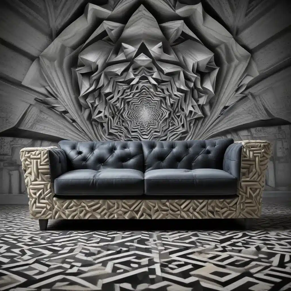 Sofa Spectacular Geometric Glamour  Optical Illusions Reimagined