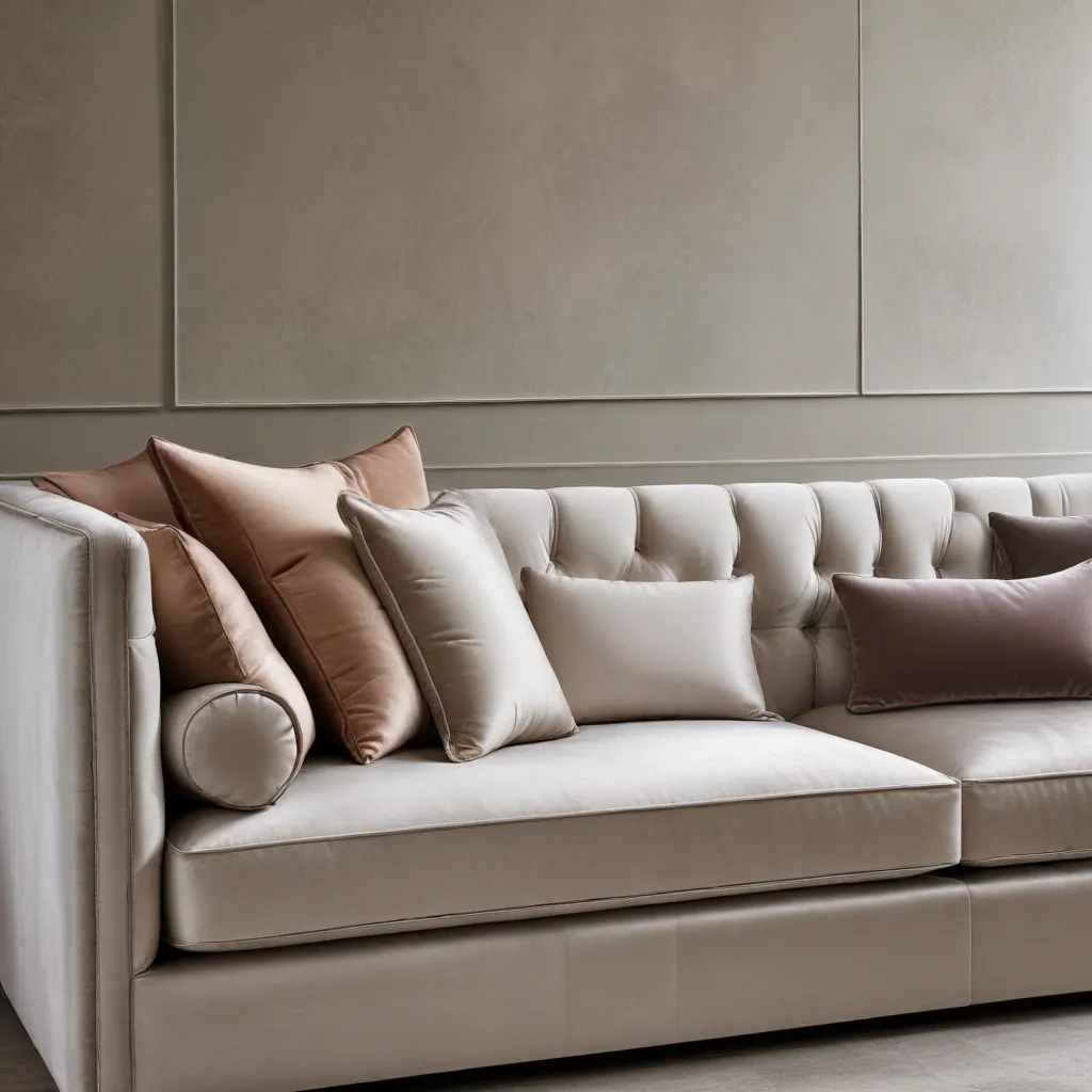 Sofa Spectacular Luxe Layering  Velvet Satin and Metallic Finishes