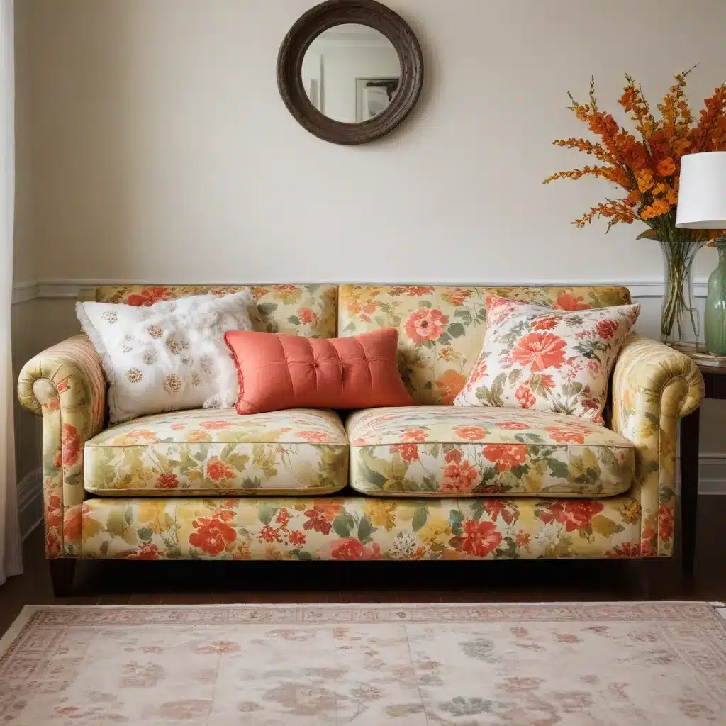 Sofa Spectacular Transitioning Florals from Spring to Fall