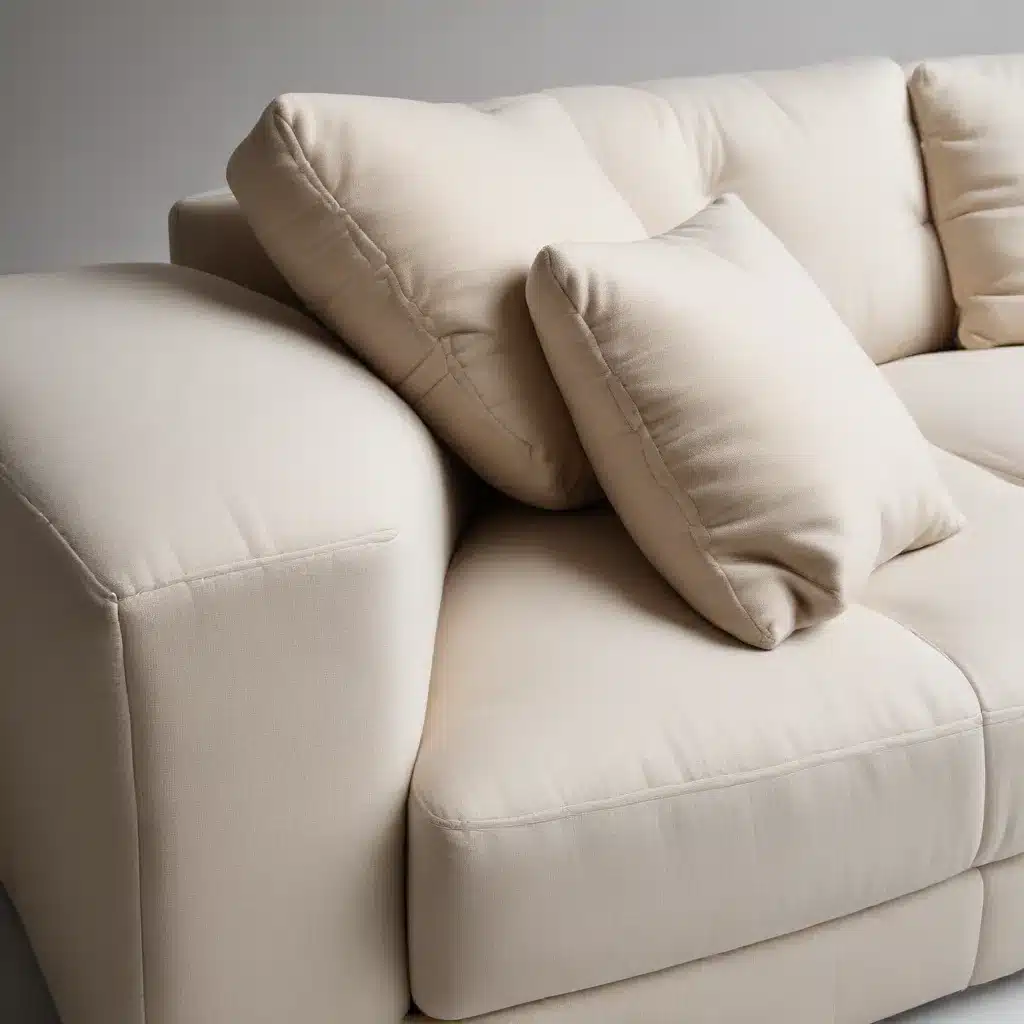 Structured Arms Contrast Plush Cushions Exploring Textural Interplay in Sofa Design